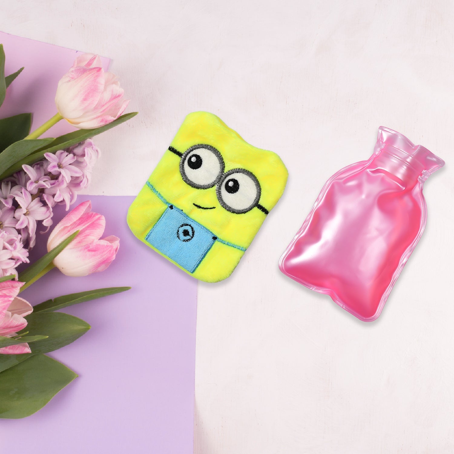 6507 2Eye Minions small Hot Water Bag with Cover for Pain Relief, Neck, Shoulder Pain and Hand, Feet Warmer, Menstrual Cramps. DeoDap 6507 2Eye Minions small Hot Water Bag with Cover for Pain Relief, Neck, Shoulder Pain and Hand, Feet Warmer, Menstrual Cramps. DeoDap